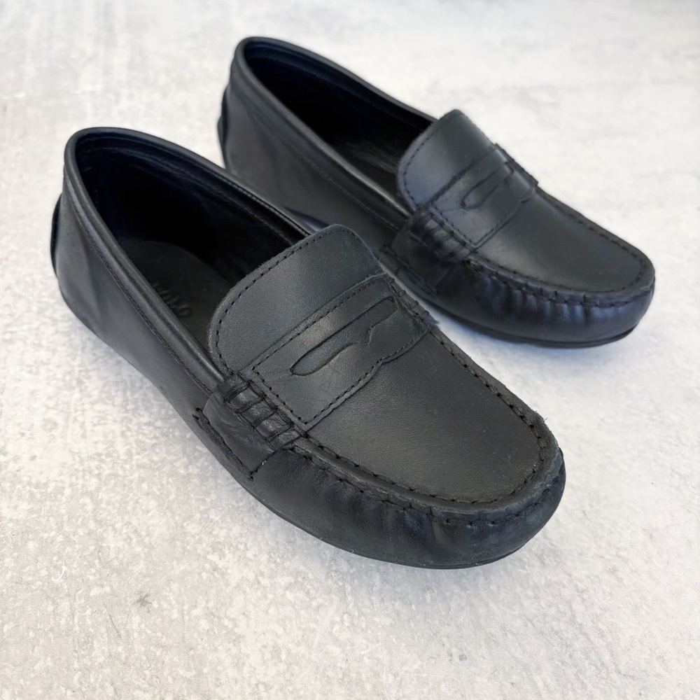 Polo Ralph Lauren || Telly Penny Loafer Dress Shoes Black Boys 13
